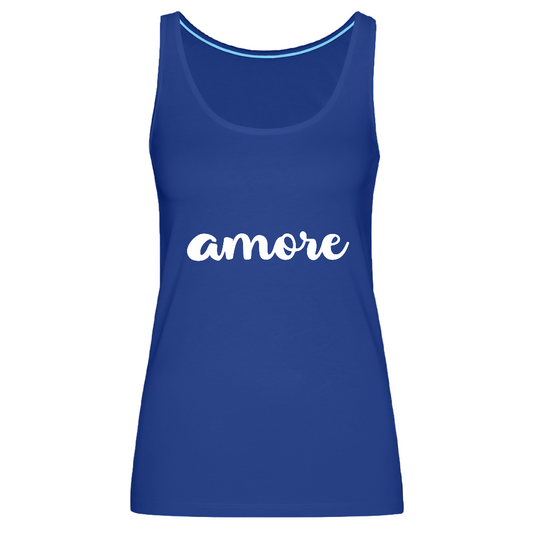 Tank Top mit „amore“-Typografie – fair produziert, strapazierfähig, mediterran inspiriert - Königsblau
