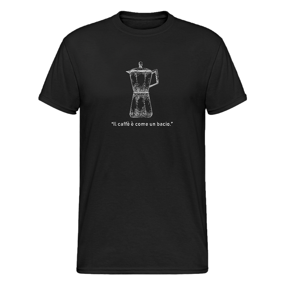 Men’s T-Shirt „Il caffè è come un bacio“ – Italienisches Design & Lebensfreude | Passione Italiana