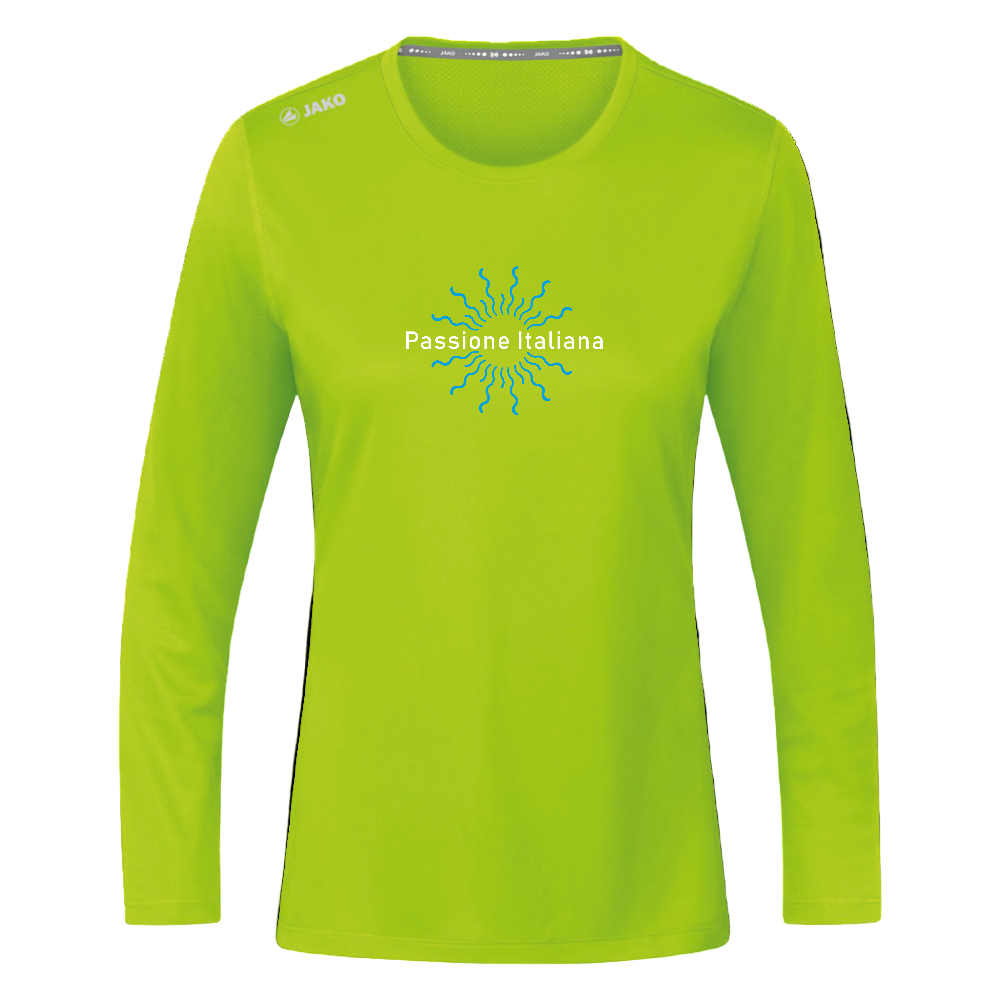 JAKO Women's Long Sleeve Run 2.0 Amore - Neongrün
