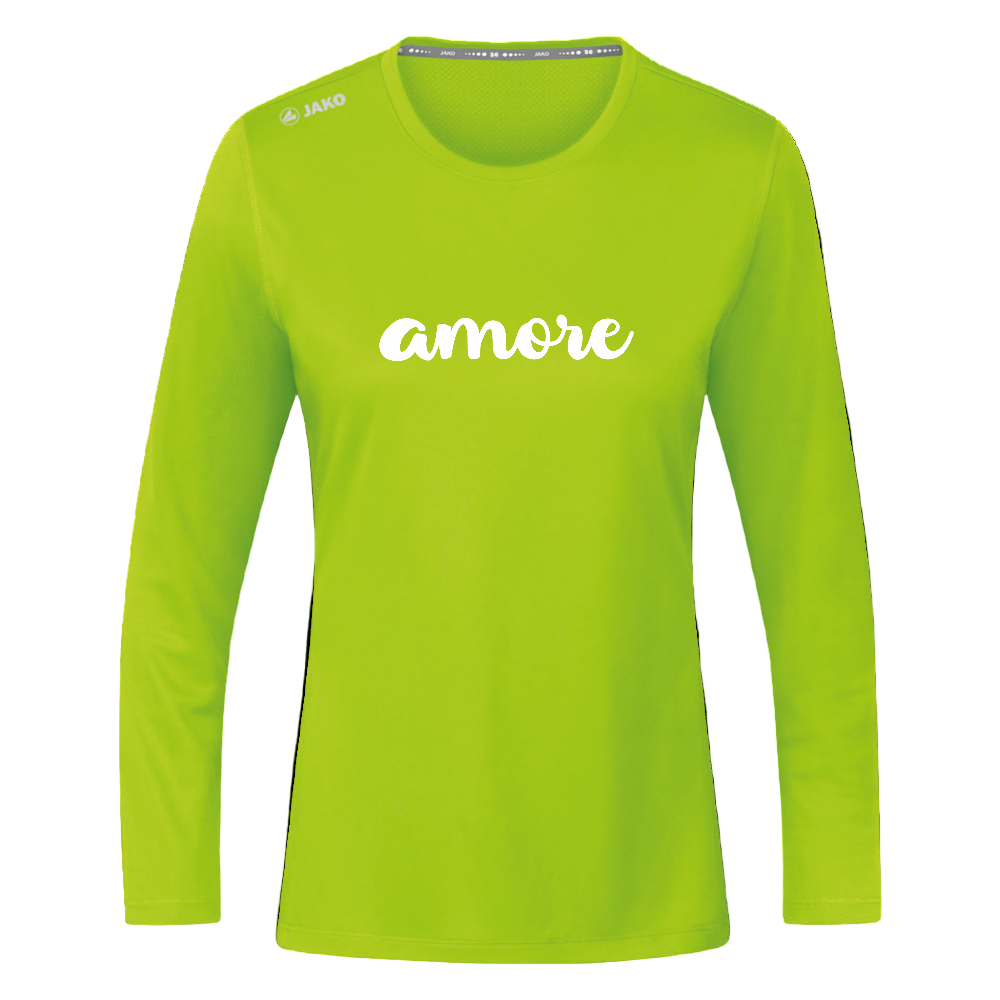 JAKO Women's Long Sleeve Run 2.0 Amore - Neongrün