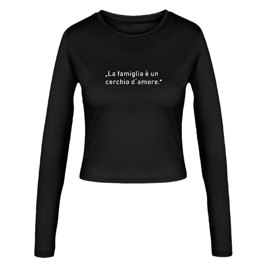 Women's Slim Fit Longsleeve - Schwarz