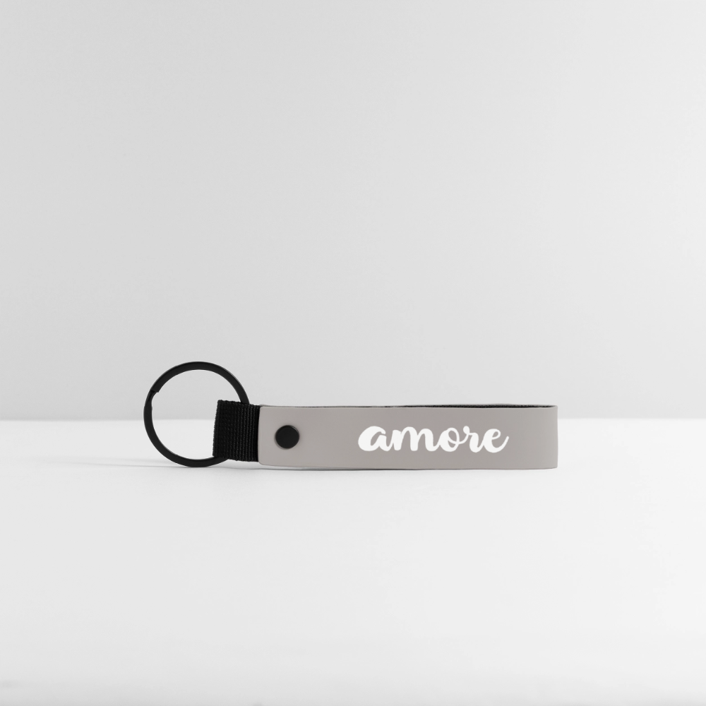 MINIMAL MATTE PU Schlüsselanhänger - Hellgrau Amore