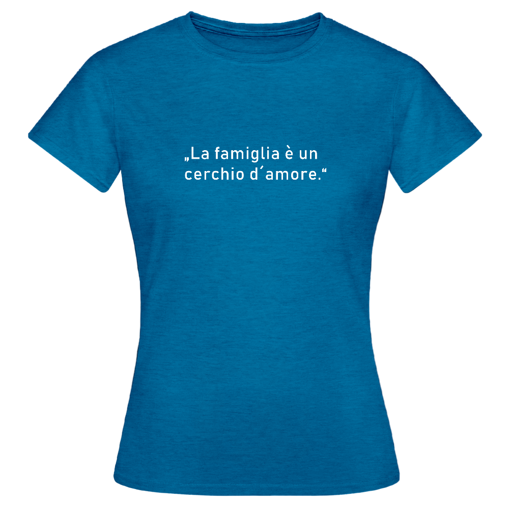 Women's T-Shirt Passione Italiana Amore - Antikblaues Saphir meliert