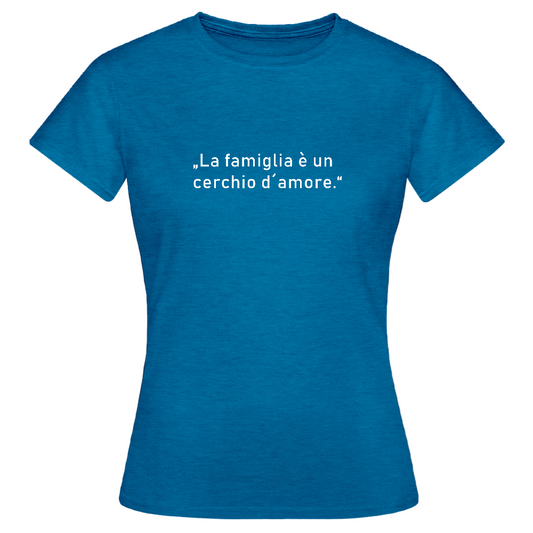 Women's T-Shirt Passione Italiana Amore - Antikblaues Saphir meliert