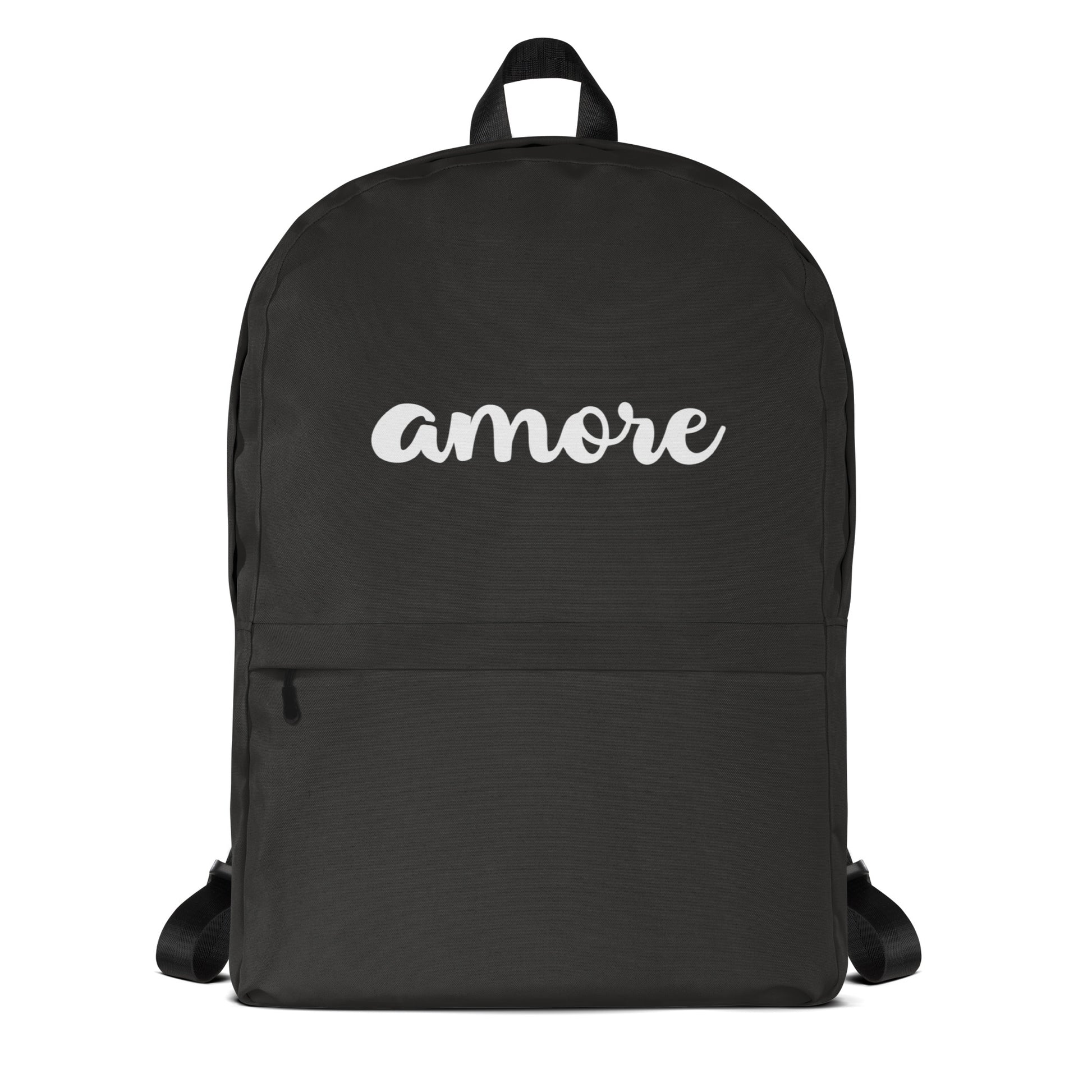 Schwarzer Rucksack mit verstellbaren Schultergurten und stabilem Tragegriff, funktional und leicht